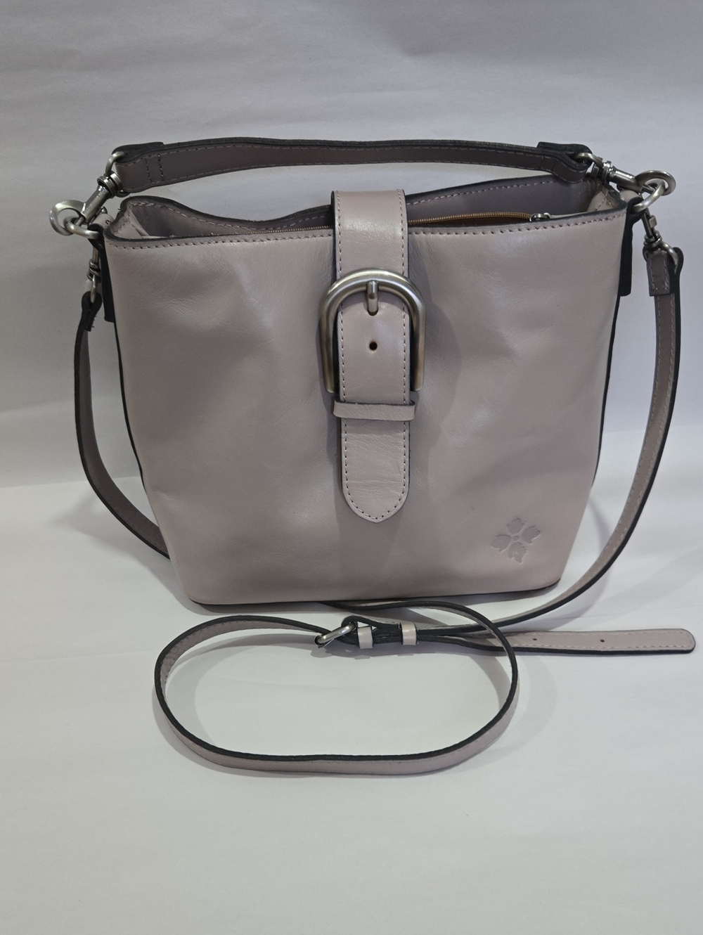 Patricia Nash Irving Leather Bucket Crossbody Bag